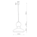 TIGALI 3 - lampa zwieszana - czerwona terakota 5243 - Antigo