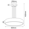 lampa zwieszana Kengo - 600 mm - czarny - 5235 - Antigo
