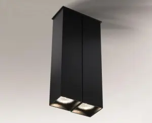 Tuba natynkowa podwójna TODA czarna 1106 SHILO