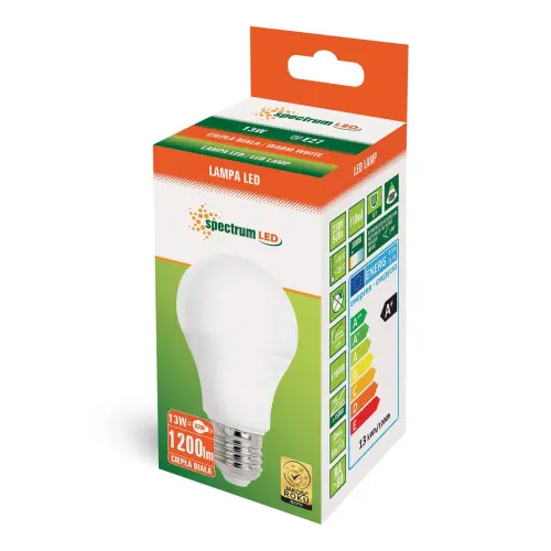 ŻARÓWKA LED 13W 3000K E27 CIEPLA BIAŁA WOJ+13892 SPECTRUMLED