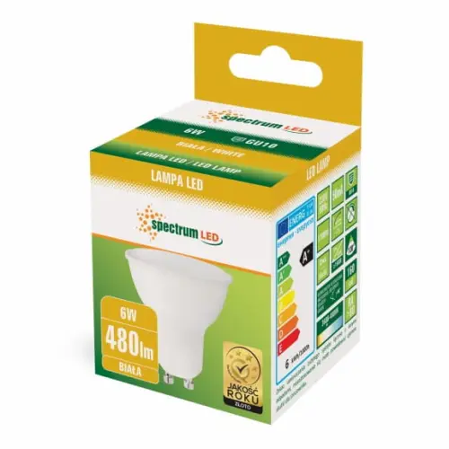 Żarówka LED GU10 6W 4000K 480LM Biała Neutralna