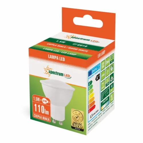 Żarówka LED GU10 1.5W 120LM 3000K Biała Ciepła