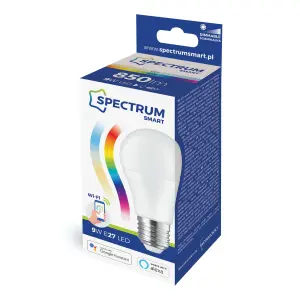 ŻARÓWKA LED 9W E27 SMART ściemnialna 2700-6500K RGB WOJ+14412 SPECTRUMLED