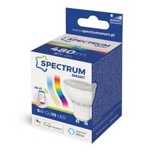 Żarówka SMART LED 5W ściemnialna 480lm 2700-6500K RGB GU10