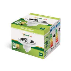 ŻARÓWKA LED AR111 GU10 15W 45°  barwa zimna 6000K SPECTRUMLED