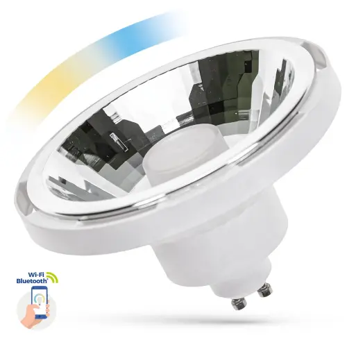 ŻARÓWKA ściemnialna SMART LED AR111 GU10 10W 30°  barwa 3000K-5800K SPECTRUMLED
