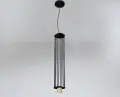 Lampa wisząca IHI BLACK z końcowkami w kolorze mosiądz SHILO DOHAR