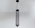 Lampa wisząca IHI BLACK z końcowkami w kolorze chrom SHILO DOHAR