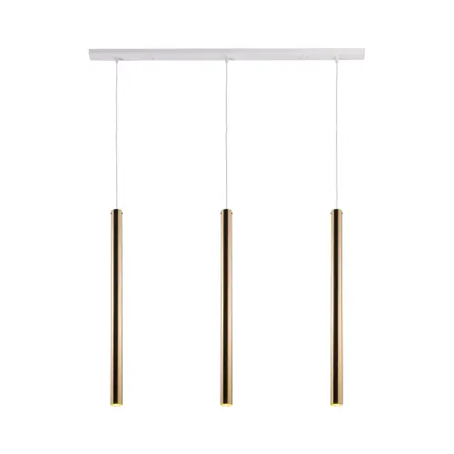 Lampa wisząca Akadi 3 - Mosiądz polerowany-biała (700 mm) 8886 (Amplex) Antigo