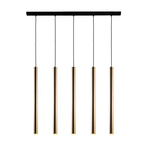 Lampa wisząca Akadi 5 - Mosiądz polerowany-czarna (700 mm) 8887 (Amplex) Antigo