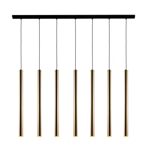 Lampa wisząca Akadi 7 - Mosiądz polerowany-czarna (700 mm) 8889 (Amplex) Antigo