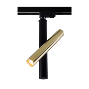 Spot Akadi R1 - Mosiądz polerowany-czarny - Szynoprzewód 3F 230V 8895 (Amplex) Antigo
