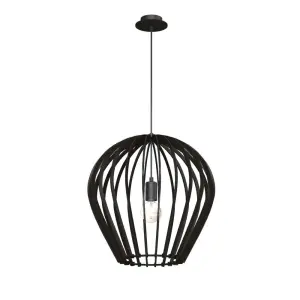 Lampa wisząca Bala - Czarna sklejka (460 mm) 5019 (Amplex) Antigo