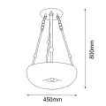 Lampa wisząca Button 45 - Mosiądz polerowany-złoty (450 mm) 8176 (Amplex) Antigo