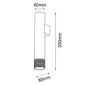 Kinkiet Eido 1 - Biały-patyna mat (350 mm) 8269 (Amplex) Antigo