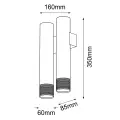 Kinkiet Eido 2 - Czarny-patyna mat (350 mm) 8270 (Amplex) Antigo