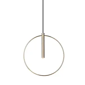 Lampa wisząca Faro okrąg - Mosiądz polerowany (320 mm) 8290 (Amplex) Antigo