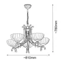 Lampa wisząca Granda 5 - Patyna połysk (810 mm) 8315 (Amplex) Antigo