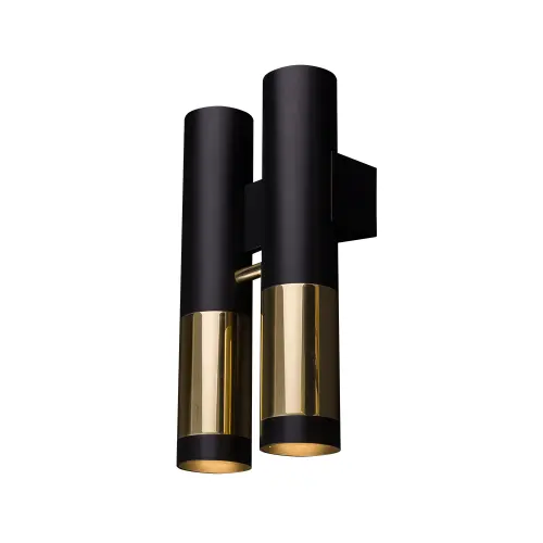 Kinkiet Kavos 2 - Mosiądz polerowany-czarny (300 mm) 8360 (Amplex) Antigo