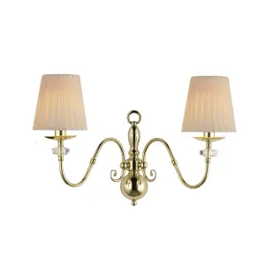 Kinkiet Lilosa 2 - Mosiądz polerowany (410 mm) 8399 (Amplex) Antigo