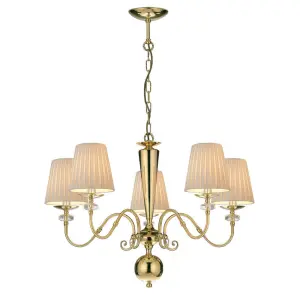 Lampa wisząca Lilosa 5 - Mosiądz polerowany (750 mm) 8679 (Amplex) Antigo