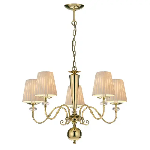 Lampa wisząca Lilosa 5 - Mosiądz polerowany (750 mm) 8679 (Amplex) Antigo