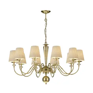 Lampa wisząca Lilosa 10 - Mosiądz polerowany (970 mm) 8683 (Amplex) Antigo