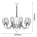 Lampa wisząca Lilosa 10 - Mosiądz polerowany (970 mm) 8683 (Amplex) Antigo
