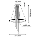 Lampa wisząca Luna - Mosiądz mat-czarna 3000K 8978 (Amplex) Antigo