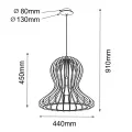 Lampa wisząca Octo - Naturalna sklejka (440 mm) 5017 (Amplex) Antigo