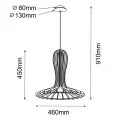 Lampa wisząca Rina - Naturalna sklejka (460 mm) 5018 (Amplex) Antigo