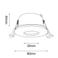 Lampa wpuszczana Chito - Czarna IP54 3026 (Brosline) Antigo