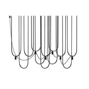 Lampa wisząca Udin 6 - Czarna 9785 (Dohar) Antigo