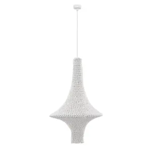 Lampa wisząca Alda M - Biała (420 mm) 5115 (Shilo) Antigo