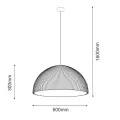Lampa wisząca Gandra 60x30 - Platyna mat 5026 (Shilo) Antigo
