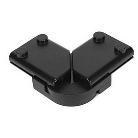 Łącznik L szynoprzewodu magnetycznego Komatsu Slim - Czarny 6043 (Shilo) Antigo