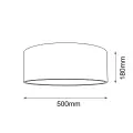 Plafon Lamego 50 - Czarny (180 mm) 1084 (Shilo) Antigo