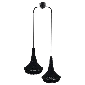 Lampa wisząca Mahaka 2 - Czarna (500 mm) 5173 (Shilo) Antigo