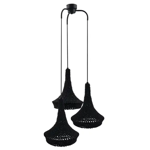 Lampa wisząca Mahaka 3 - Czarna (500 mm) 5174 (Shilo) Antigo