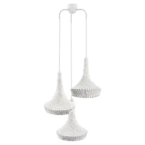 Lampa wisząca Mahaka 3 - Biała (500 mm) 5177 (Shilo) Antigo