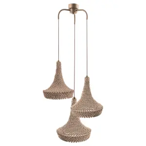 Lampa wisząca Mahaka 3 - Beżowa (500 mm) 5180 (Shilo) Antigo