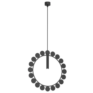 Lampa wisząca no. O - Czarna (420 mm) 5060 (Shilo) Antigo