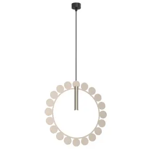 Lampa wisząca no. O - Platyna mat (420 mm) 5061 (Shilo) Antigo