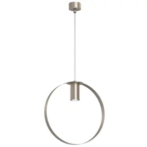 Lampa wisząca Ortiga 2 - Platyna mat (300 mm) 5152 (Shilo) Antigo
