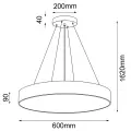 Lampa wisząca Sengo P 60 - Biała (600 mm) 5211 (Shilo) Antigo