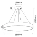 Lampa wisząca Sengo P 80 - Czarna (800 mm) 5212 (Shilo) Antigo