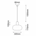 Lampa wisząca Tanpo O Z - Czarna (300 mm) 5209 (Shilo) Antigo