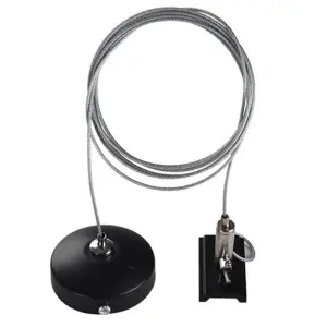 Zawiesie linowe szynoprzewodu 1 - fazowego 230V - 5m - Czarny 6337 Brosline