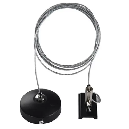 Zawiesie linowe szynoprzewodu 1 - fazowego 230V - 5m - Czarny 6337 Brosline