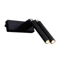 Kinkiet regulowany ALHA E 2 czarny 9014 SHILO DOHAR